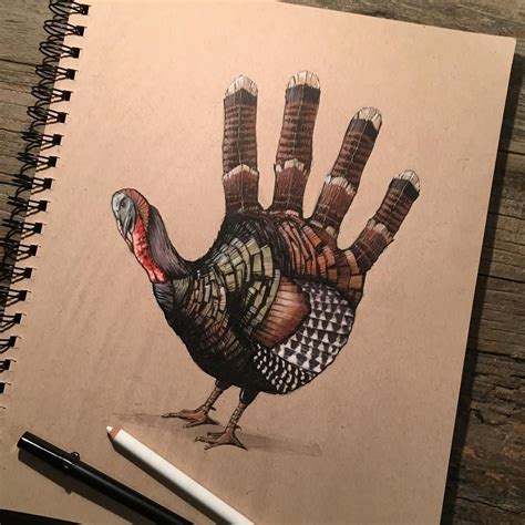 Drawing A Hand Turkey